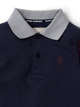 Polera Manga Larga North Niño Azul