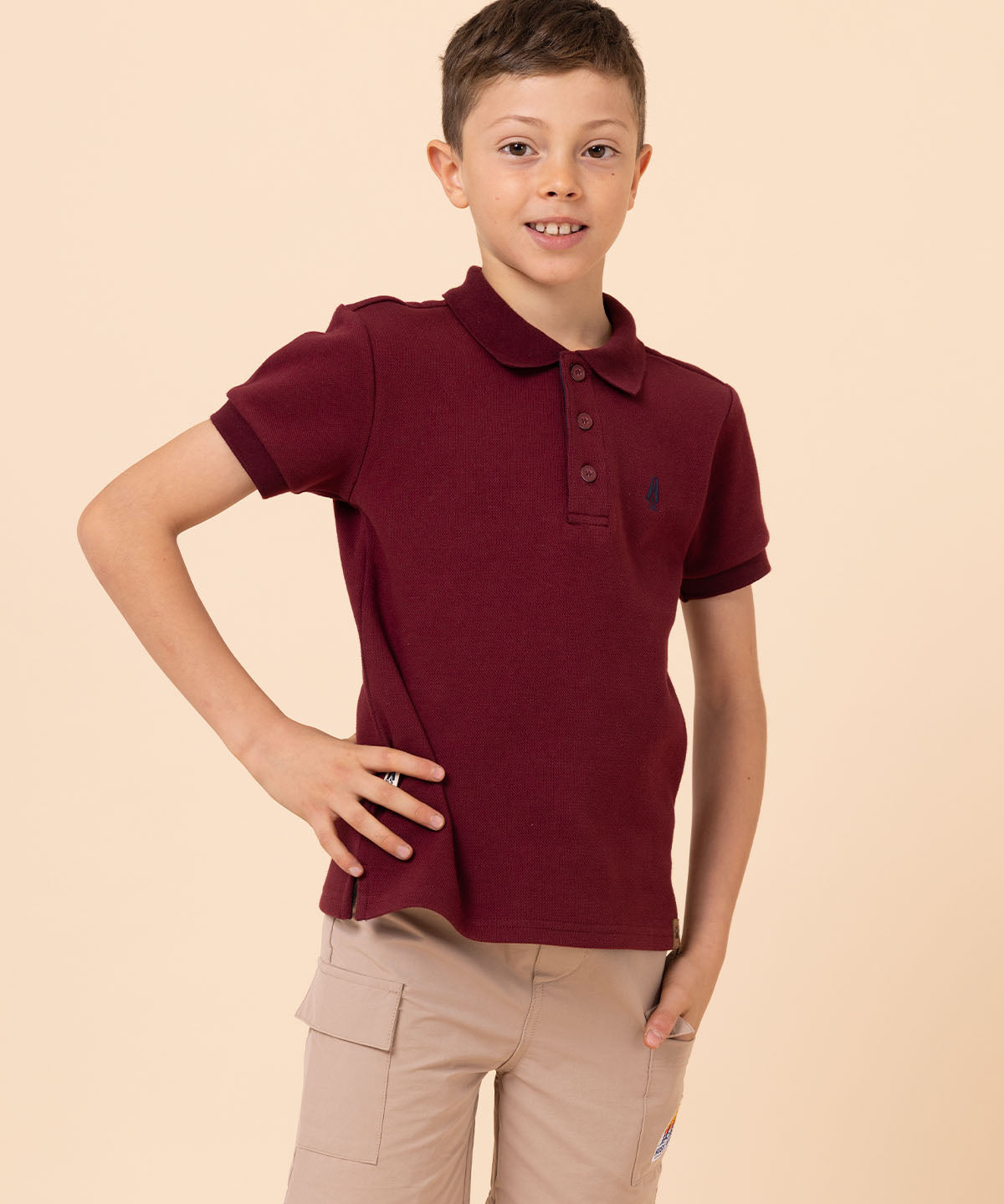 Polera Niño Unkel Burdeo