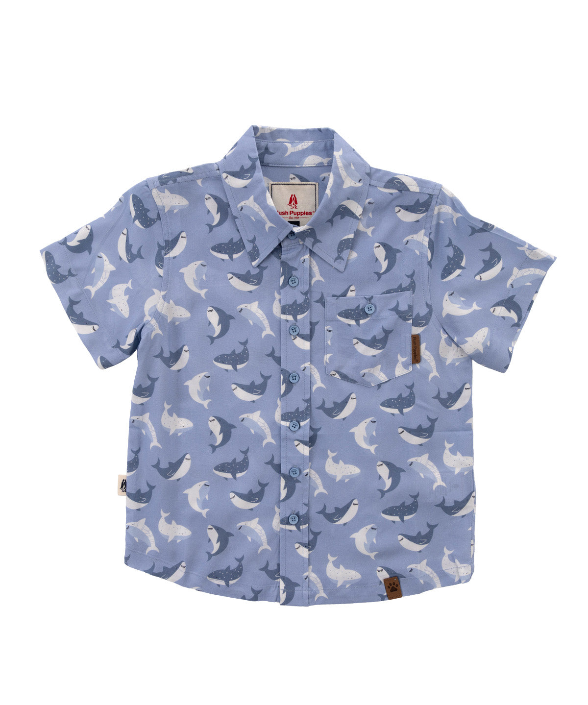 Camisa Niño Guayabera Azul