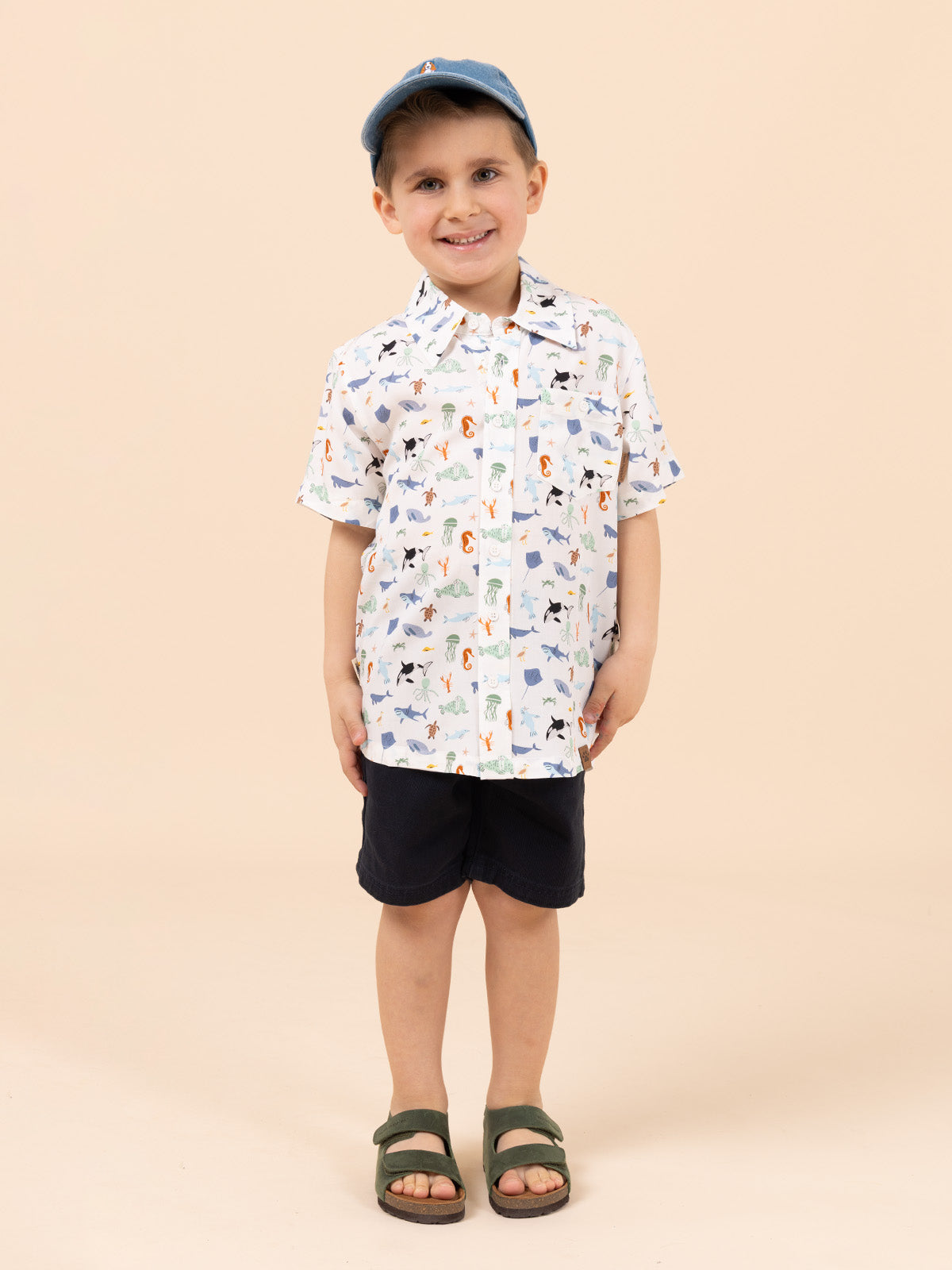 Camisa Niño Guayabera Blanco