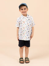 Camisa Niño Guayabera Blanco