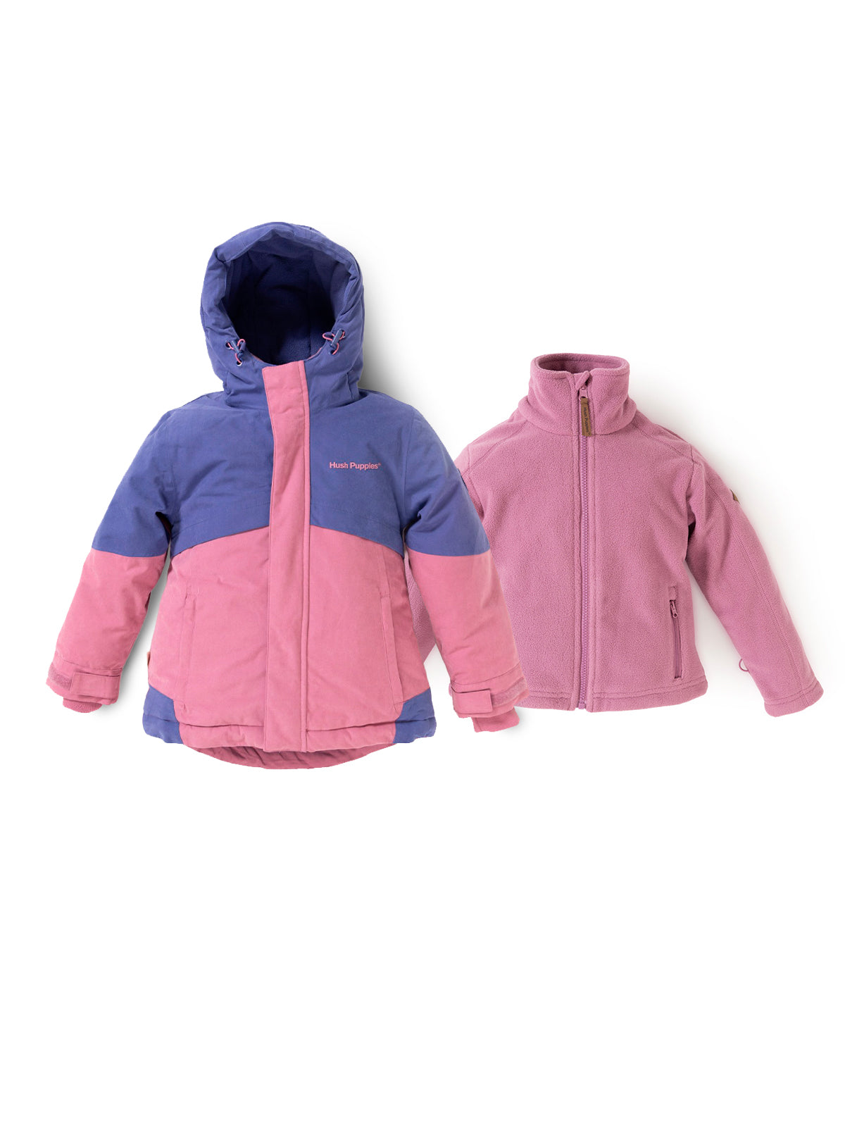 Parka Tres En Uno Waterproof Niña Optimus Rosado