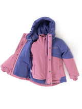 Parka Tres En Uno Waterproof Niña Optimus Rosado