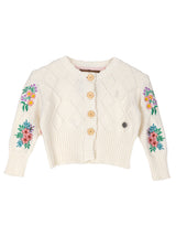 Chaleco Niña Rosas Beige