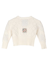 Chaleco Niña Rosas Beige