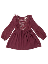 Vestido Niña Petunia Burdeo