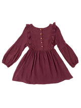 Vestido Niña Petunia Burdeo