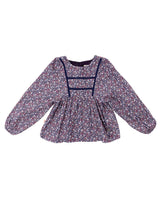Blusa Manga Larga Niña Amapola Azul