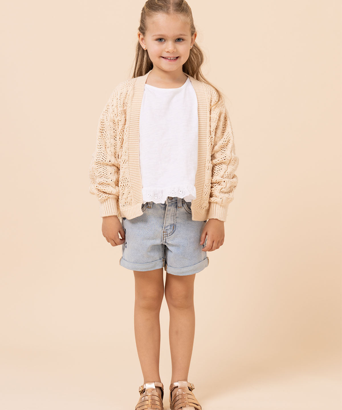 Chaleco Niña Florencia Beige