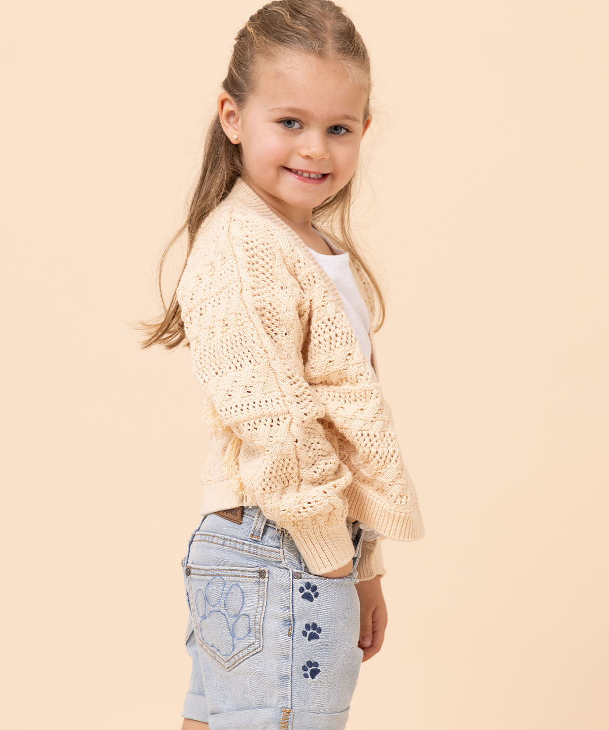 Chaleco Niña Florencia Beige