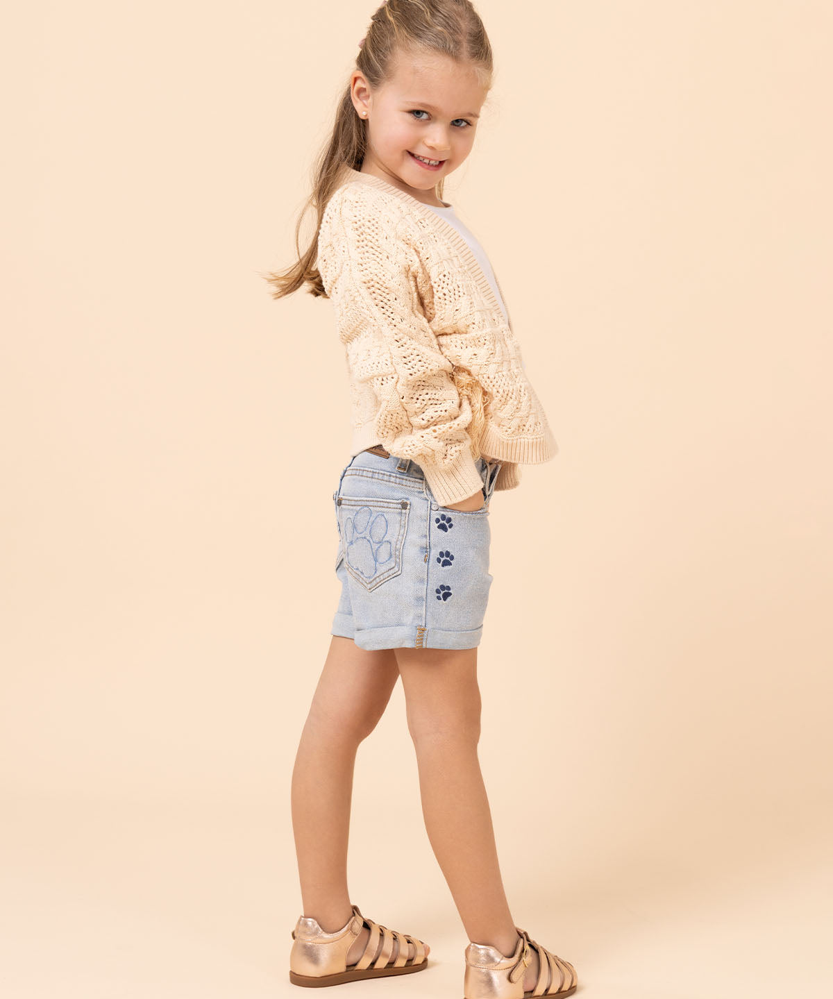 Chaleco Niña Florencia Beige