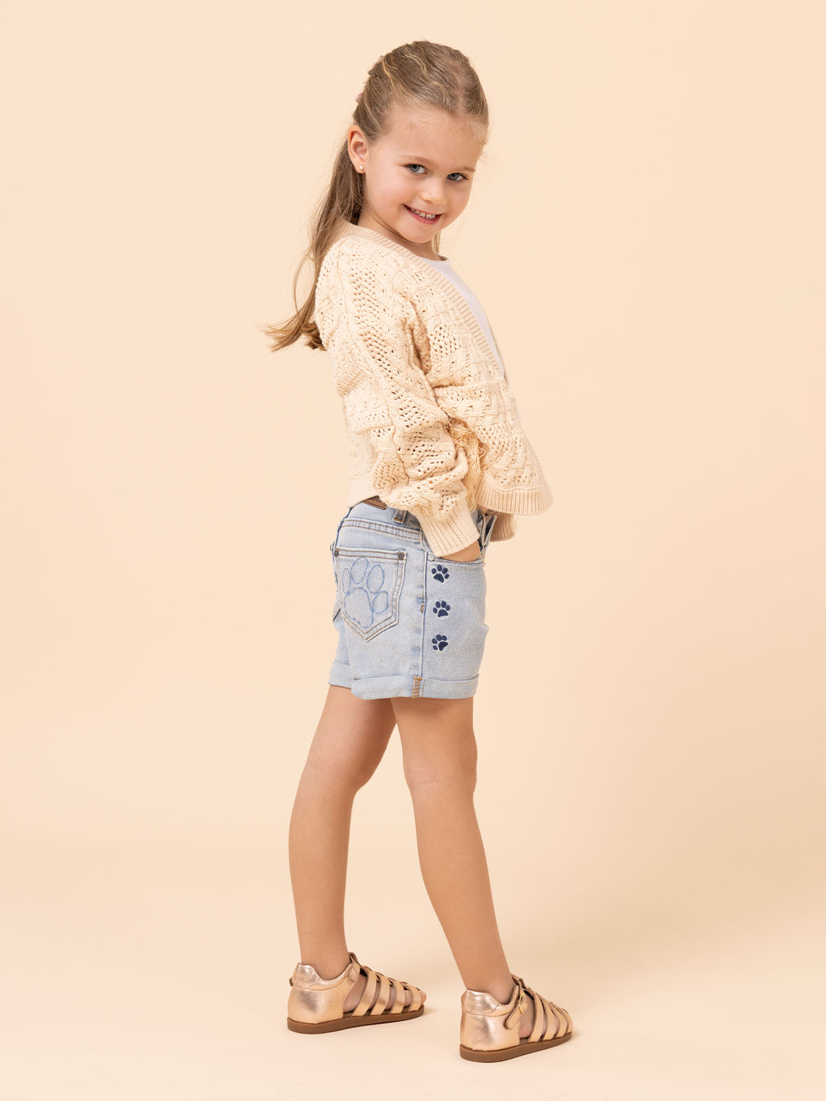 Chaleco Niña Florencia Beige