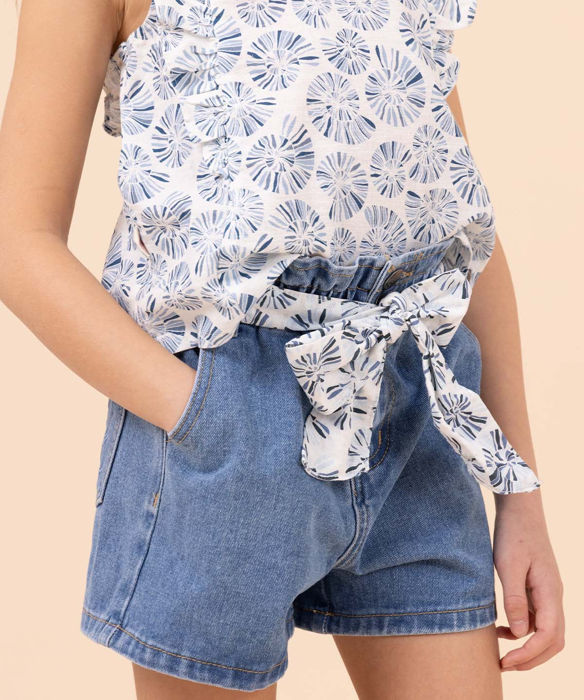 Polera Niña Enna Celeste