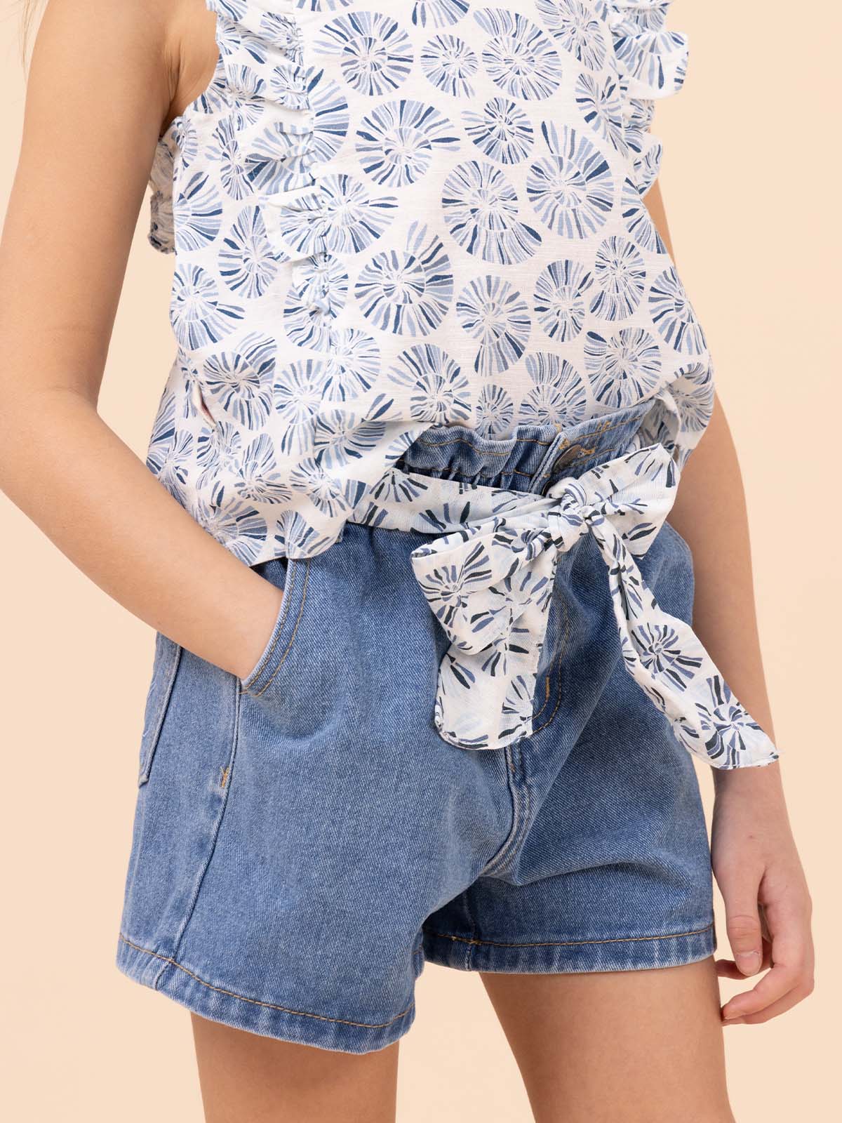 Polera Niña Enna Celeste