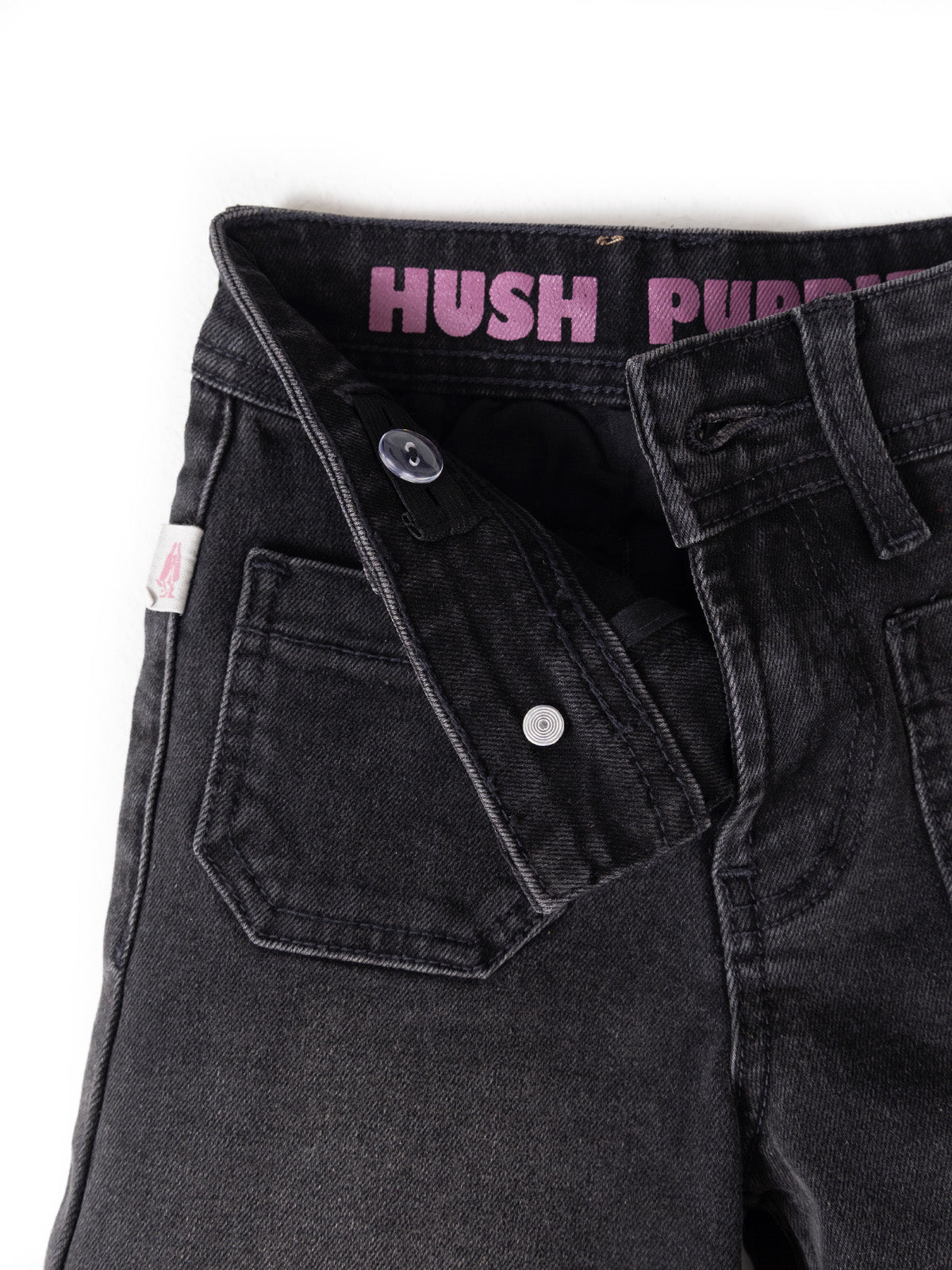 Jeans Pipa Niña Black Denim