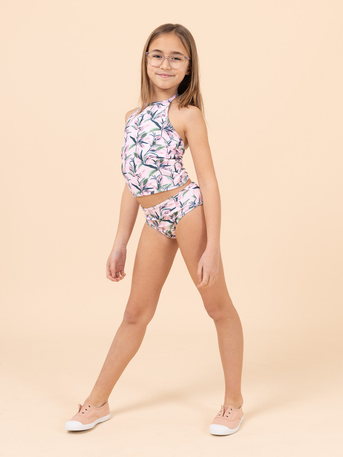 Traje De Baño Niña Loreto Rosado