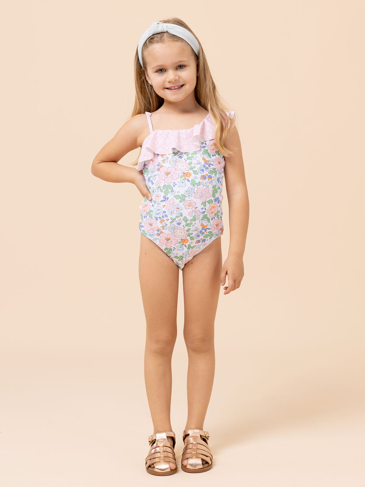 Traje De Baño Niña Vittoria Rosado