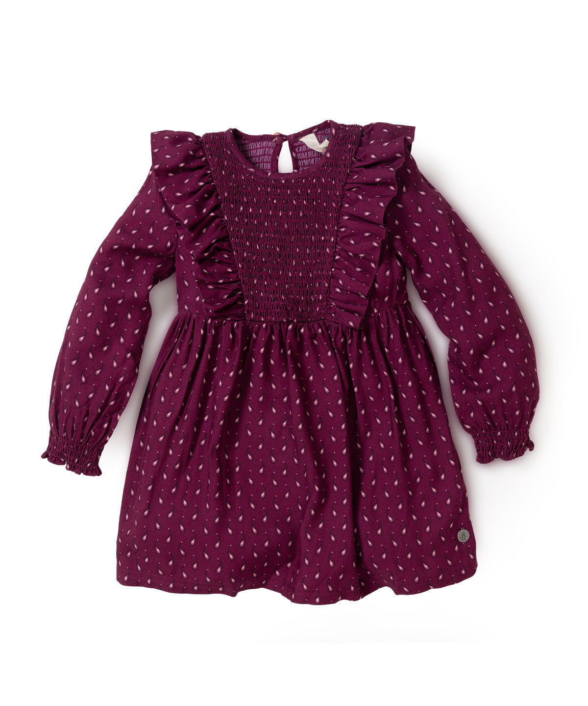 Vestido Blossom Niña Burdeo