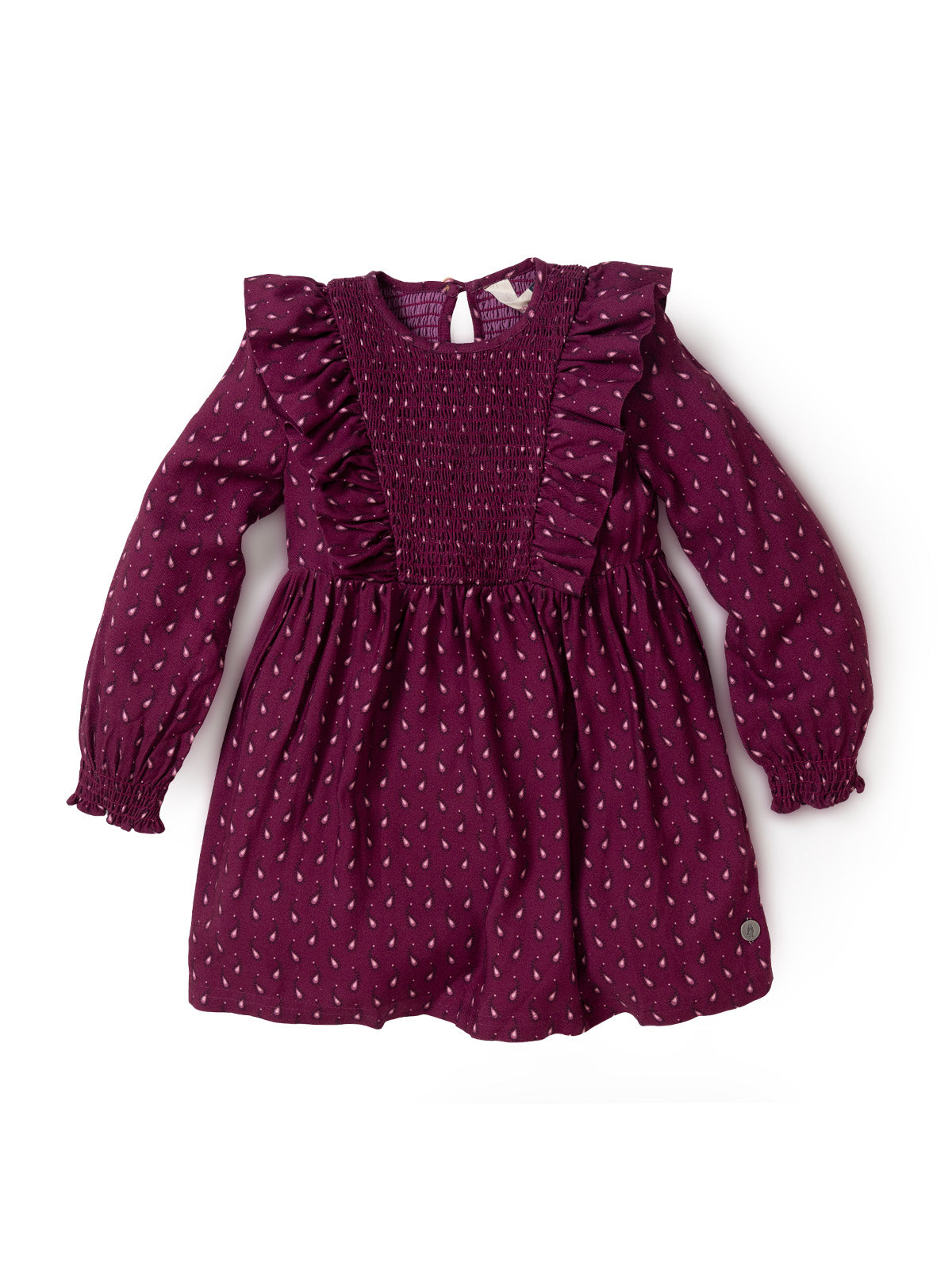 Vestido Blossom Niña Burdeo