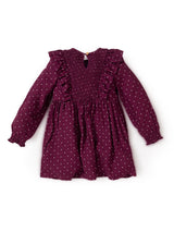 Vestido Blossom Niña Burdeo