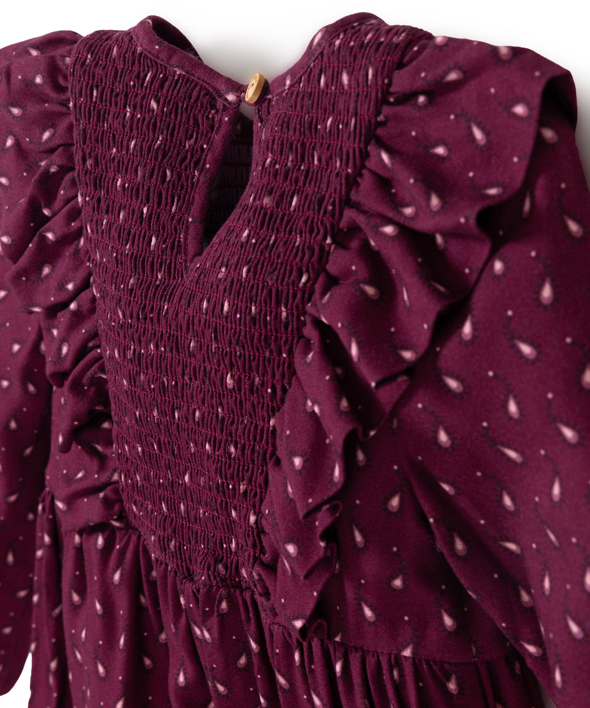 Vestido Blossom Niña Burdeo