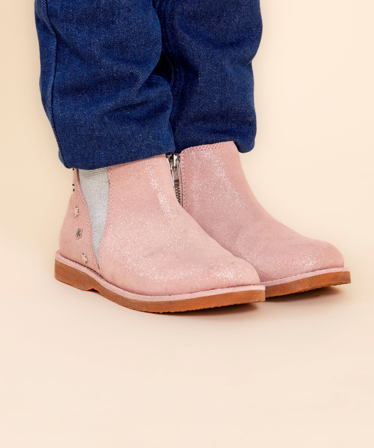 Botín Cuero Niña Fiji Rosado