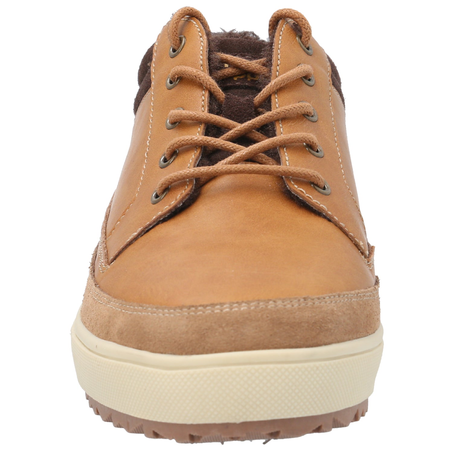Zapatilla Cuero Niño Slalom Low Café