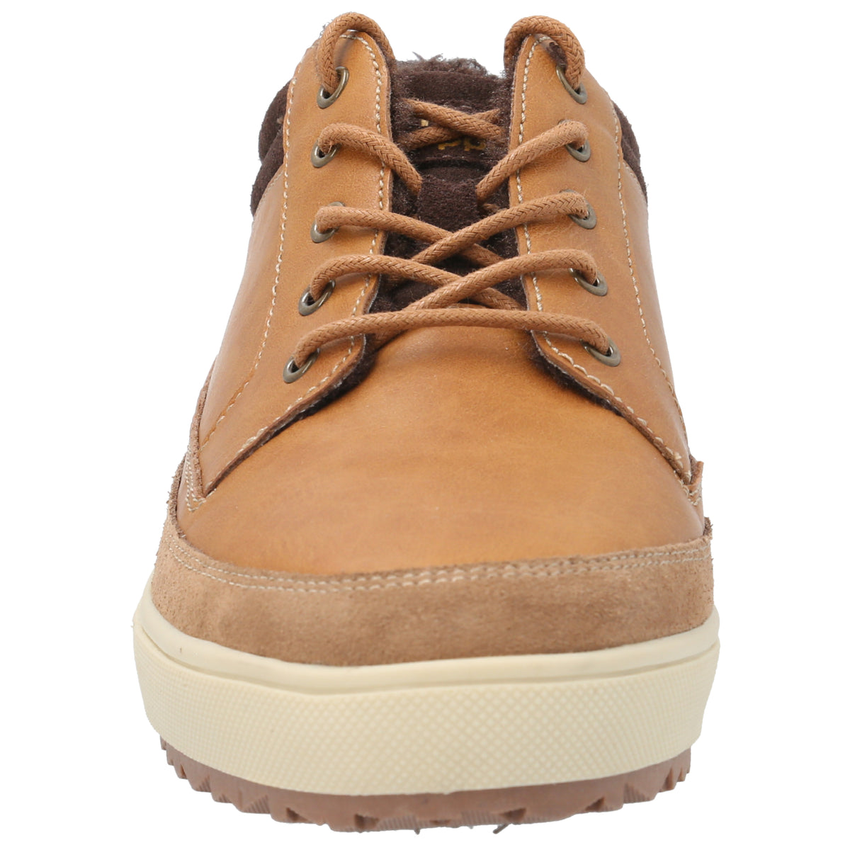 Zapatilla Cuero Niño Slalom Low Café