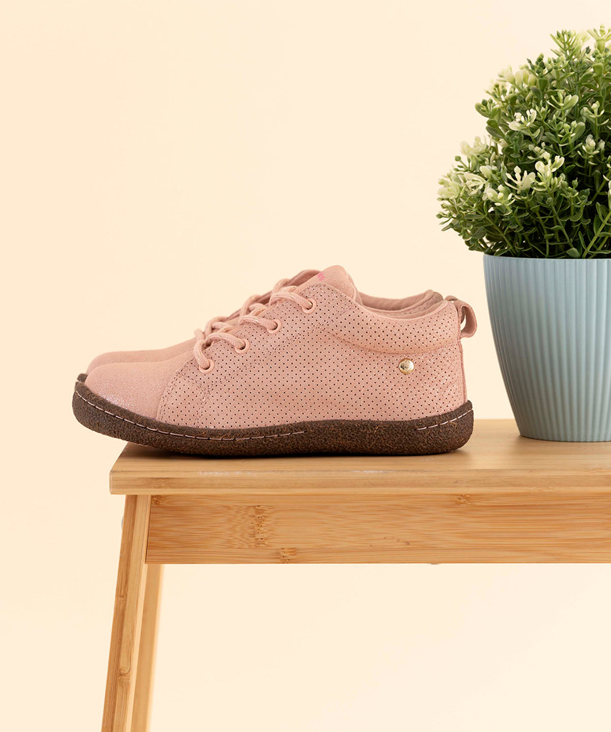 Zapatilla Gamuza Niña Hervey Rosado