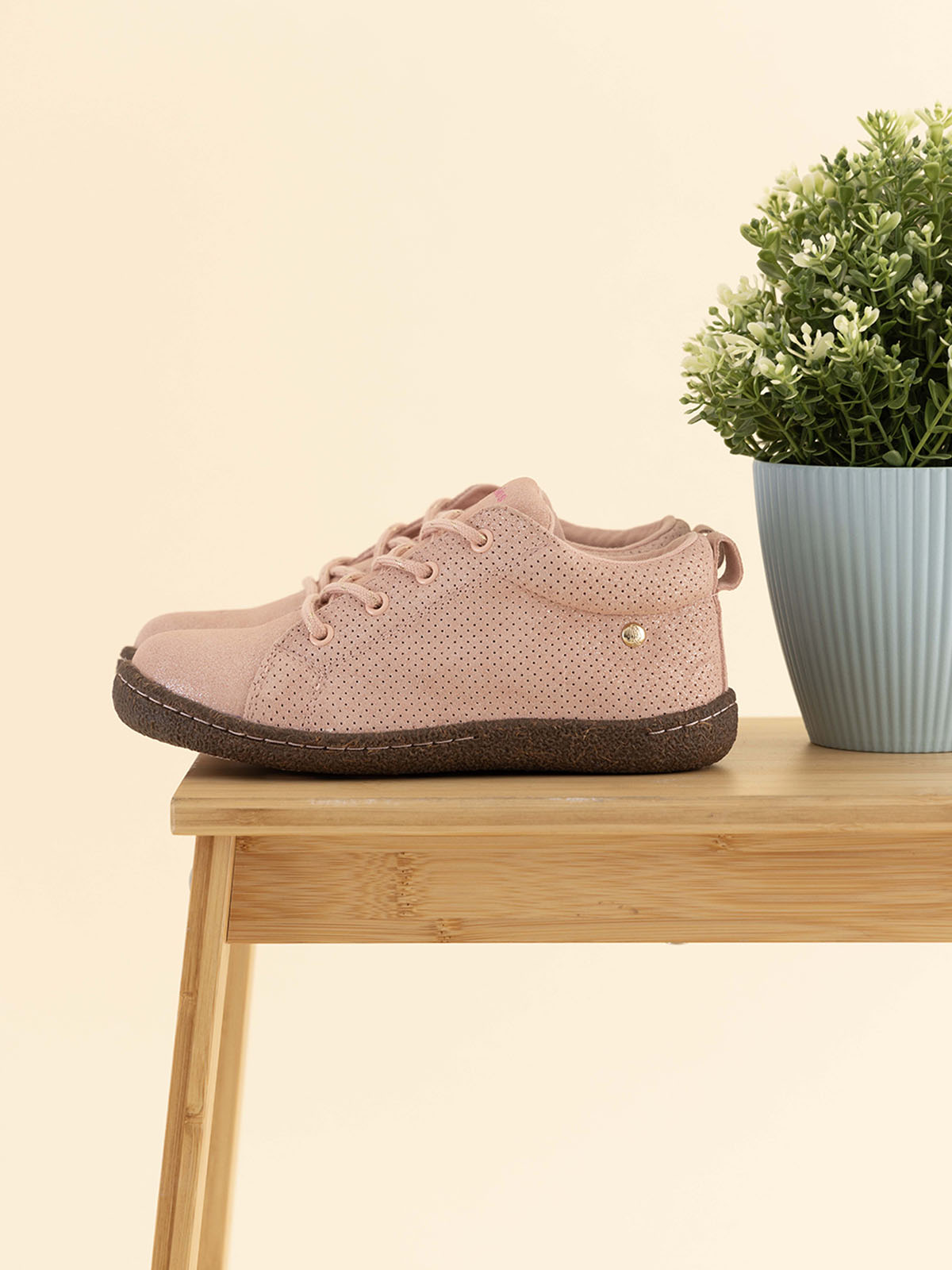 Zapatilla Gamuza Niña Hervey Rosado