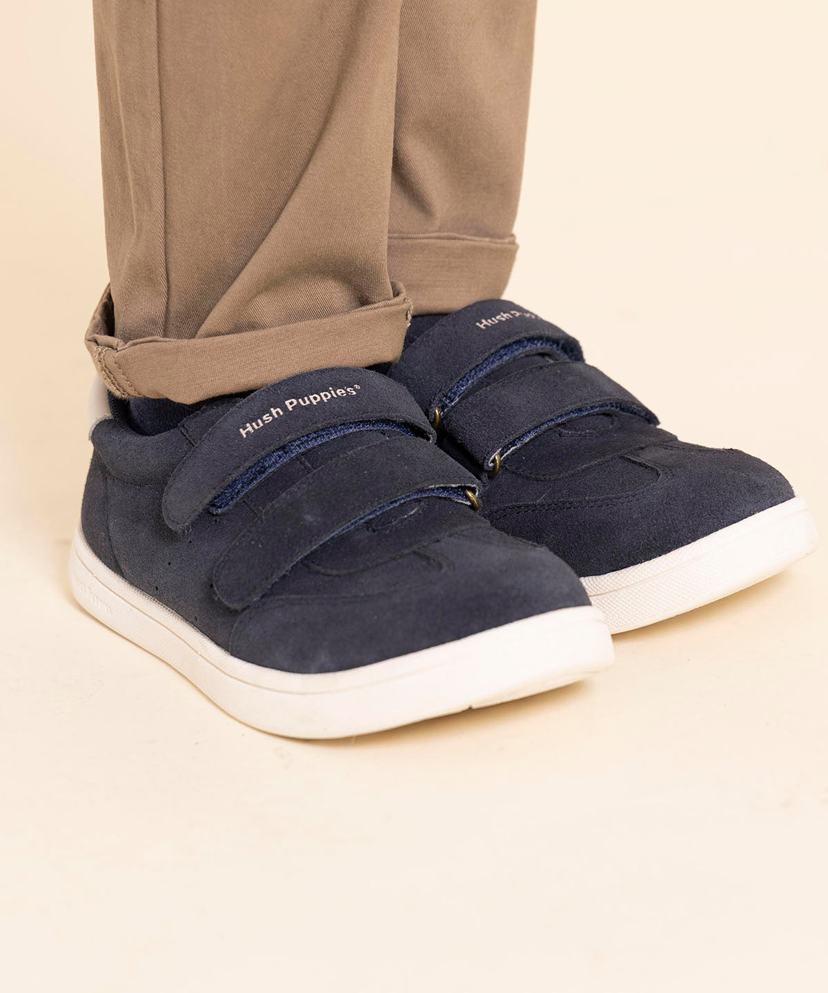 Zapatilla Cuero Niño Clara-K Azul
