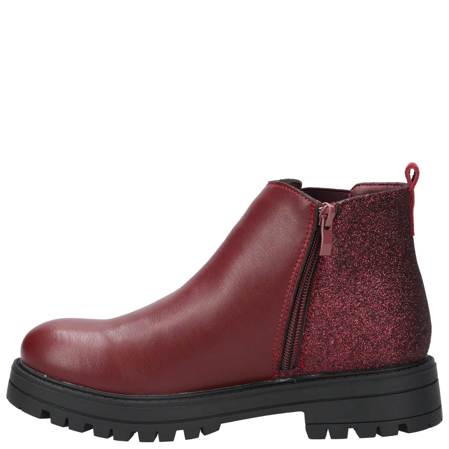 Botín Cuero Niña Lyzard Rojo