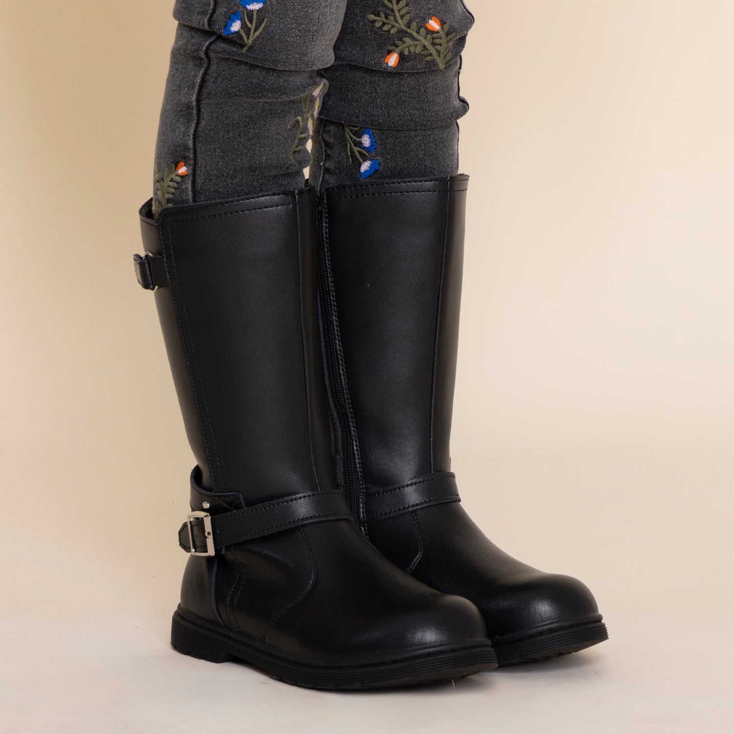 Bota Cuero Niña Lynox  Negro