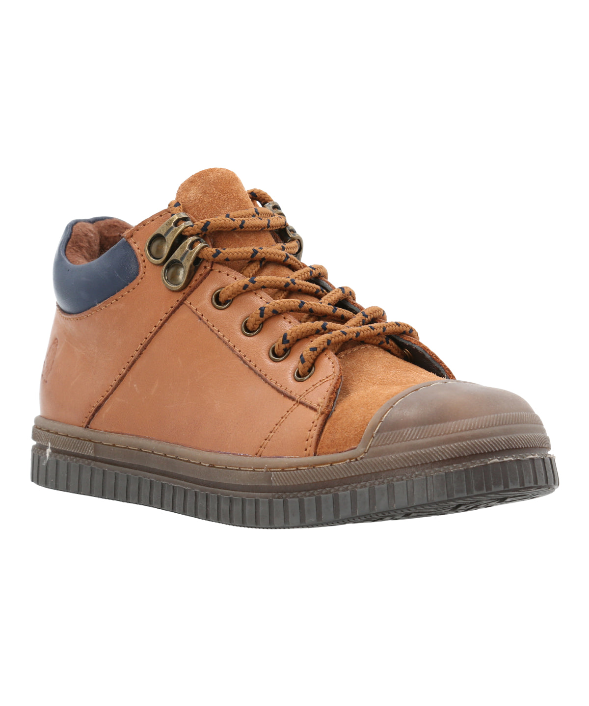 Zapatilla Cuero Niño Waco Café