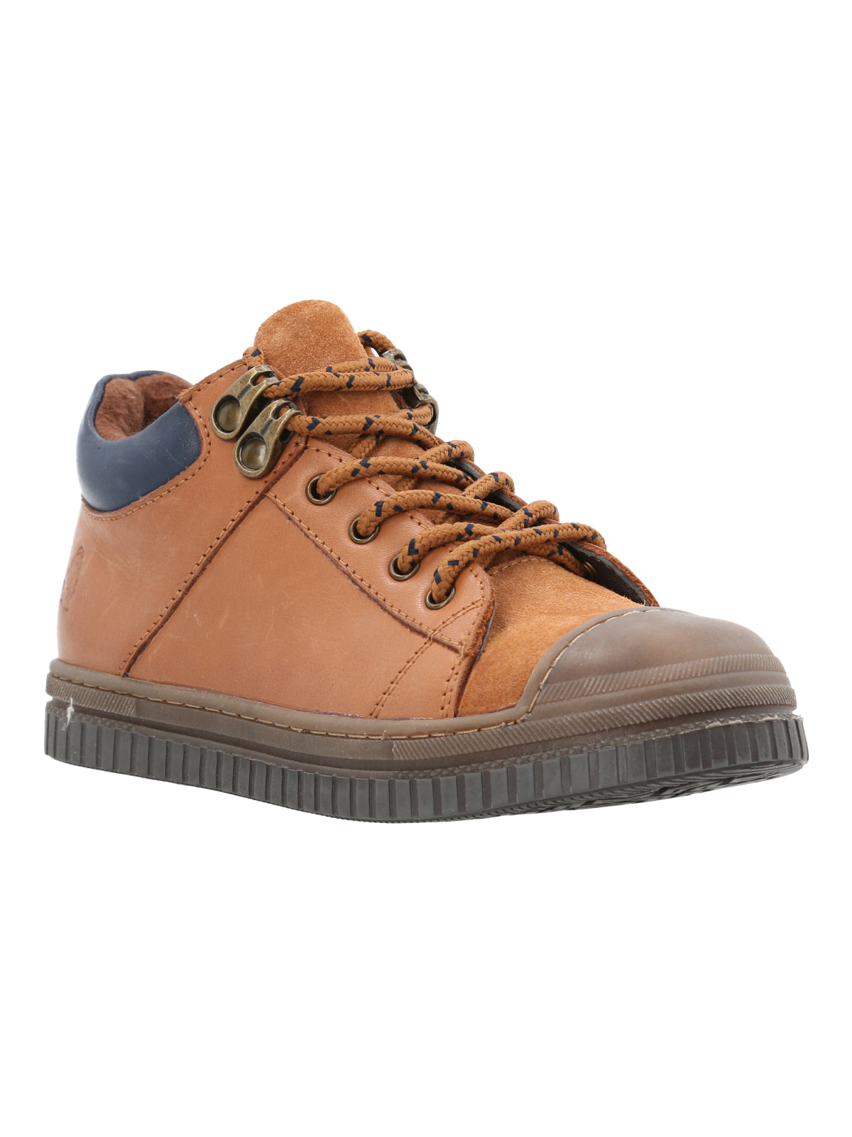 Zapatilla Cuero Niño Waco Café