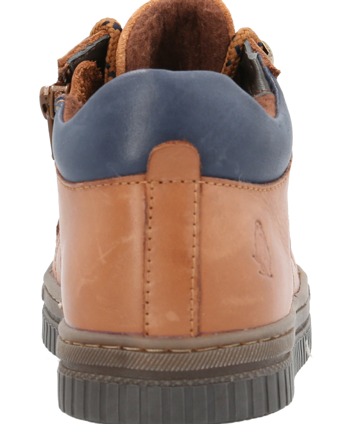 Zapatilla Cuero Niño Waco Café