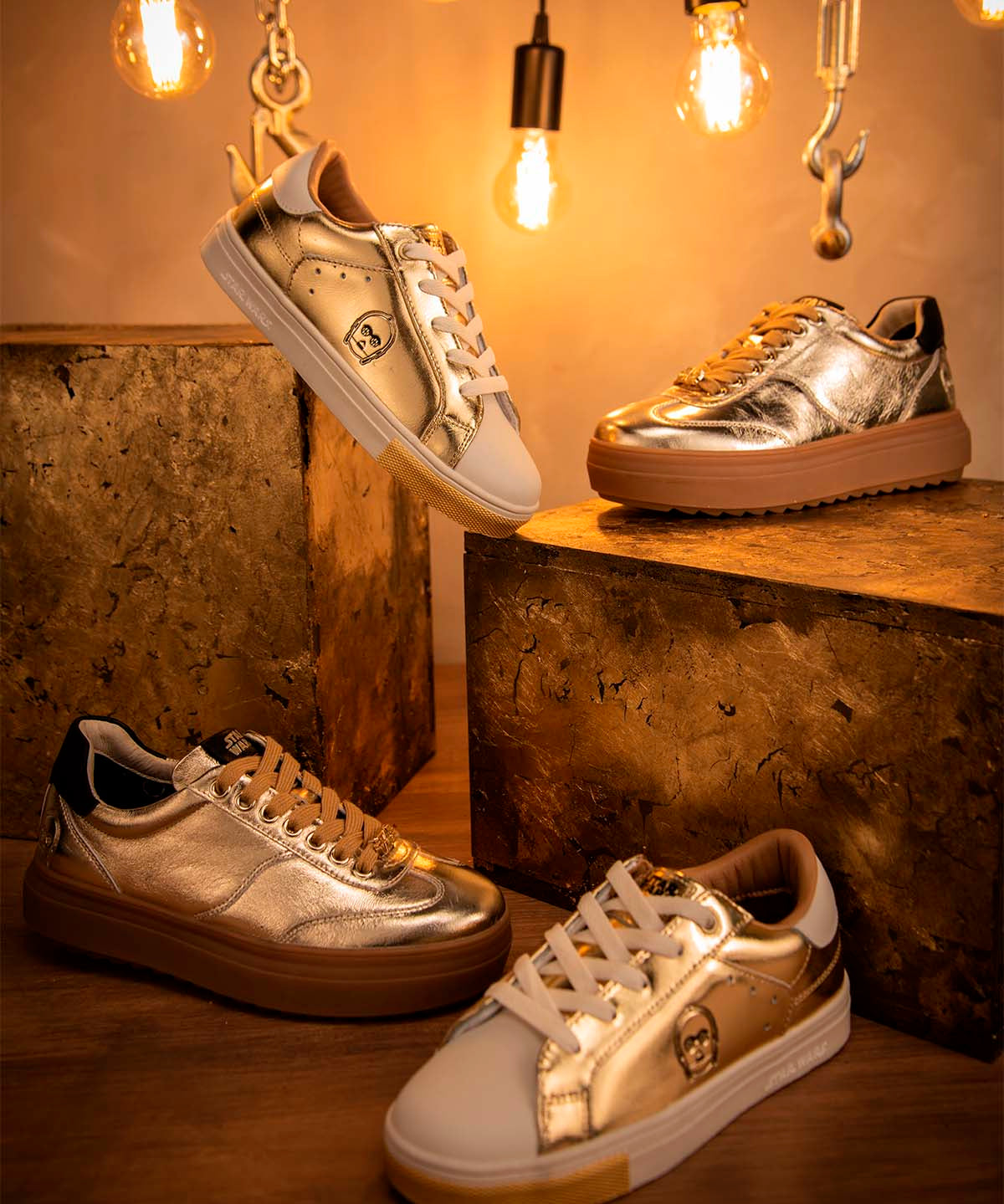 Zapatilla Niña C-3PO Metalizado