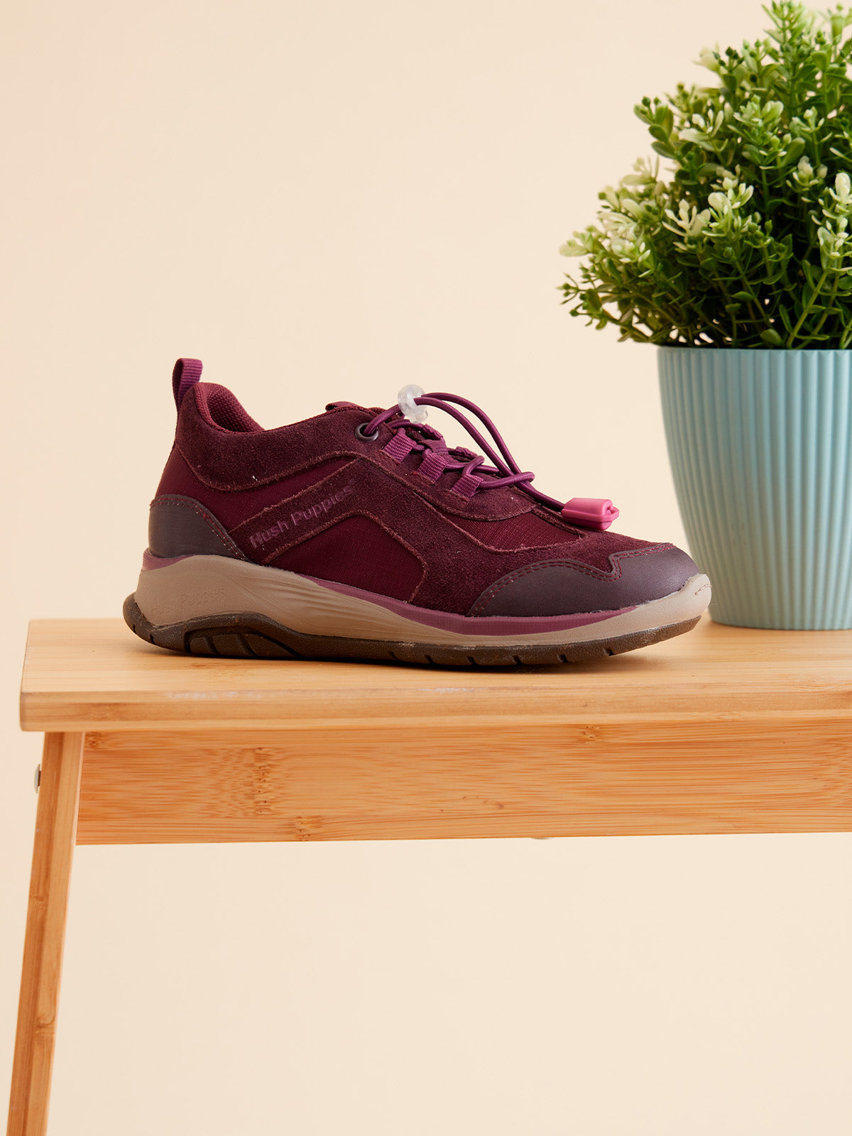 Zapatilla Cuero Niña Fastland Morado