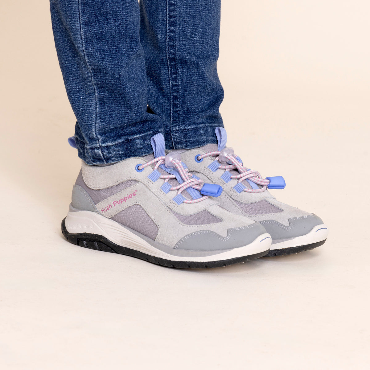 Zapatilla Cuero Niña Fastland  Gris