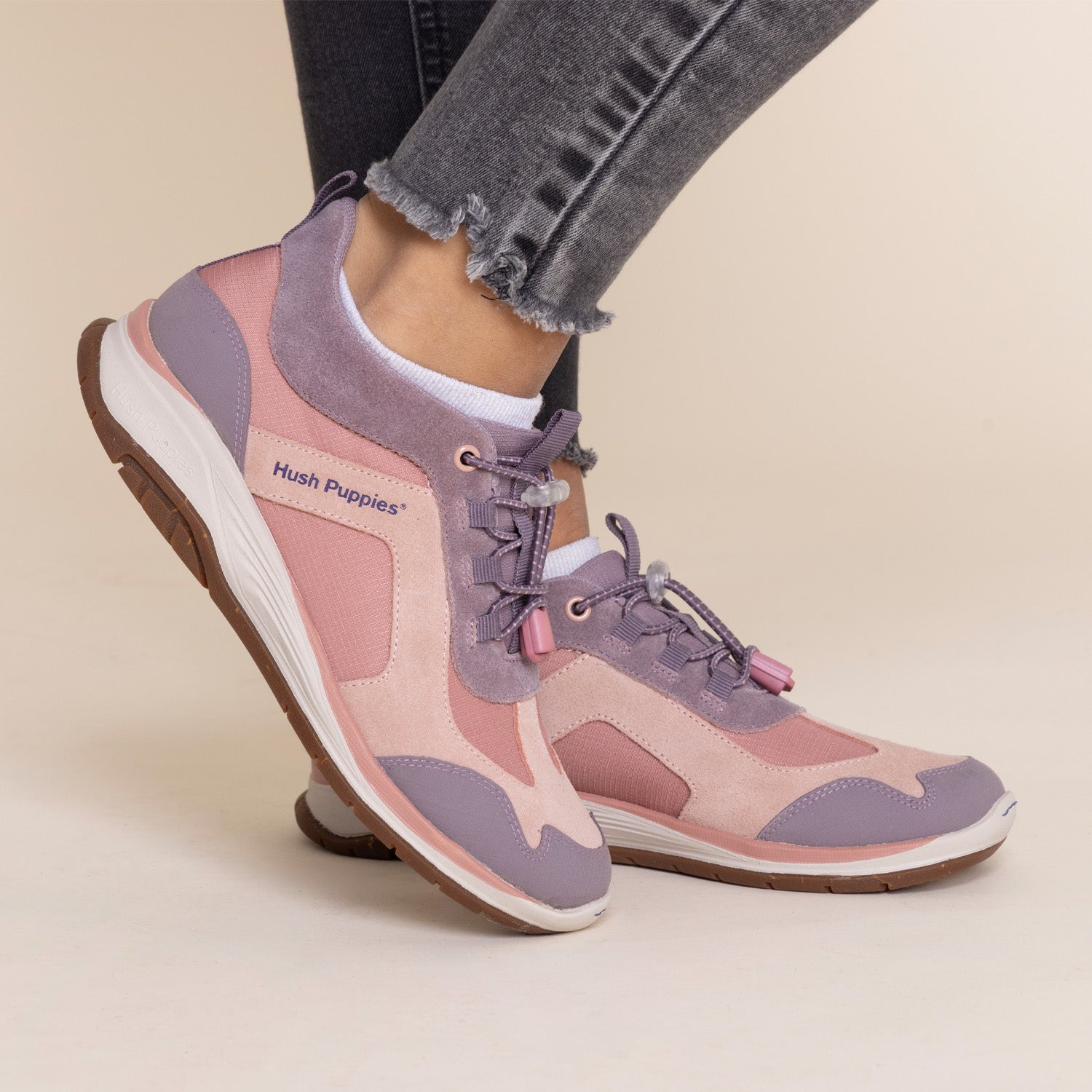Zapatilla Cuero Niña Fastland  Rosado