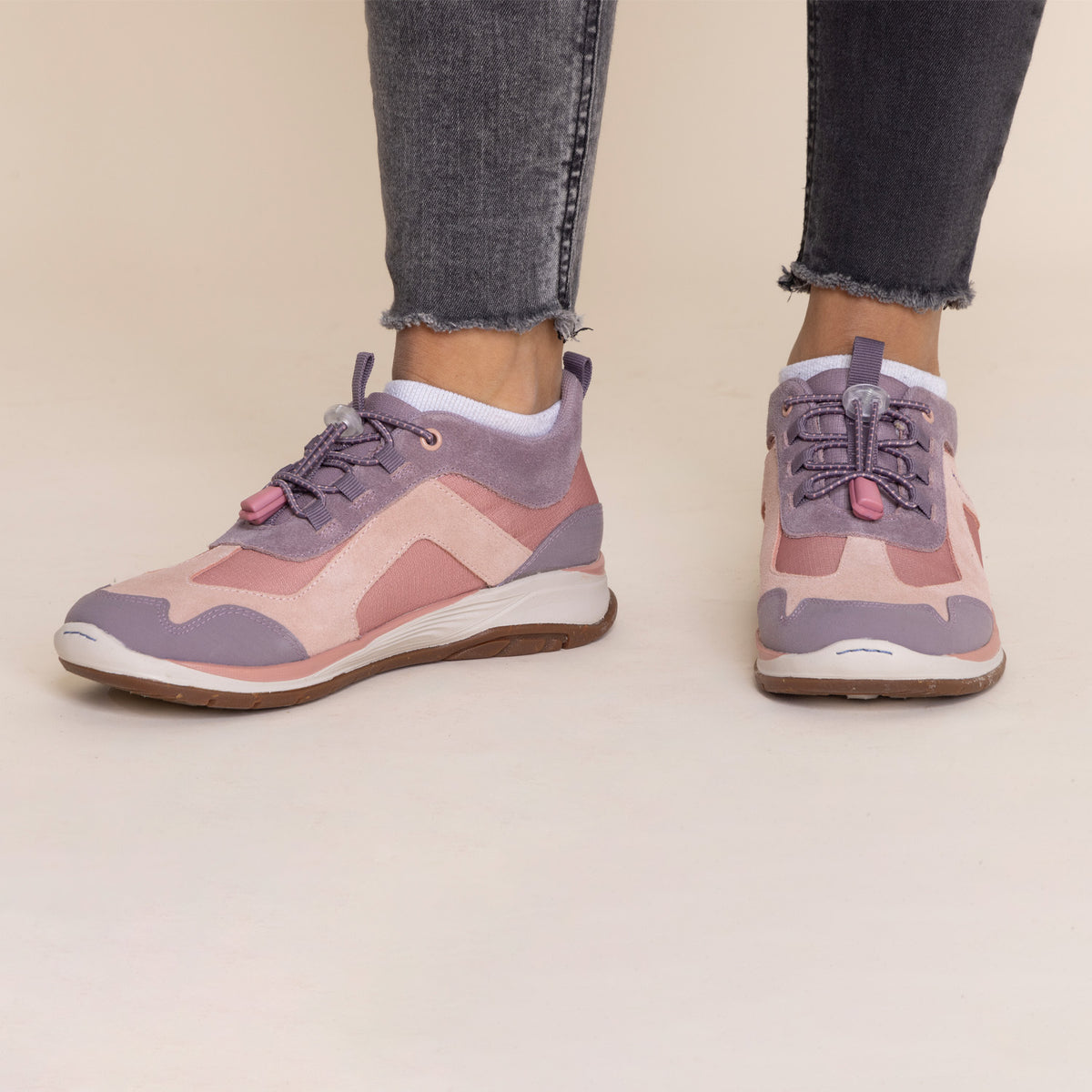 Zapatilla Cuero Niña Fastland  Rosado