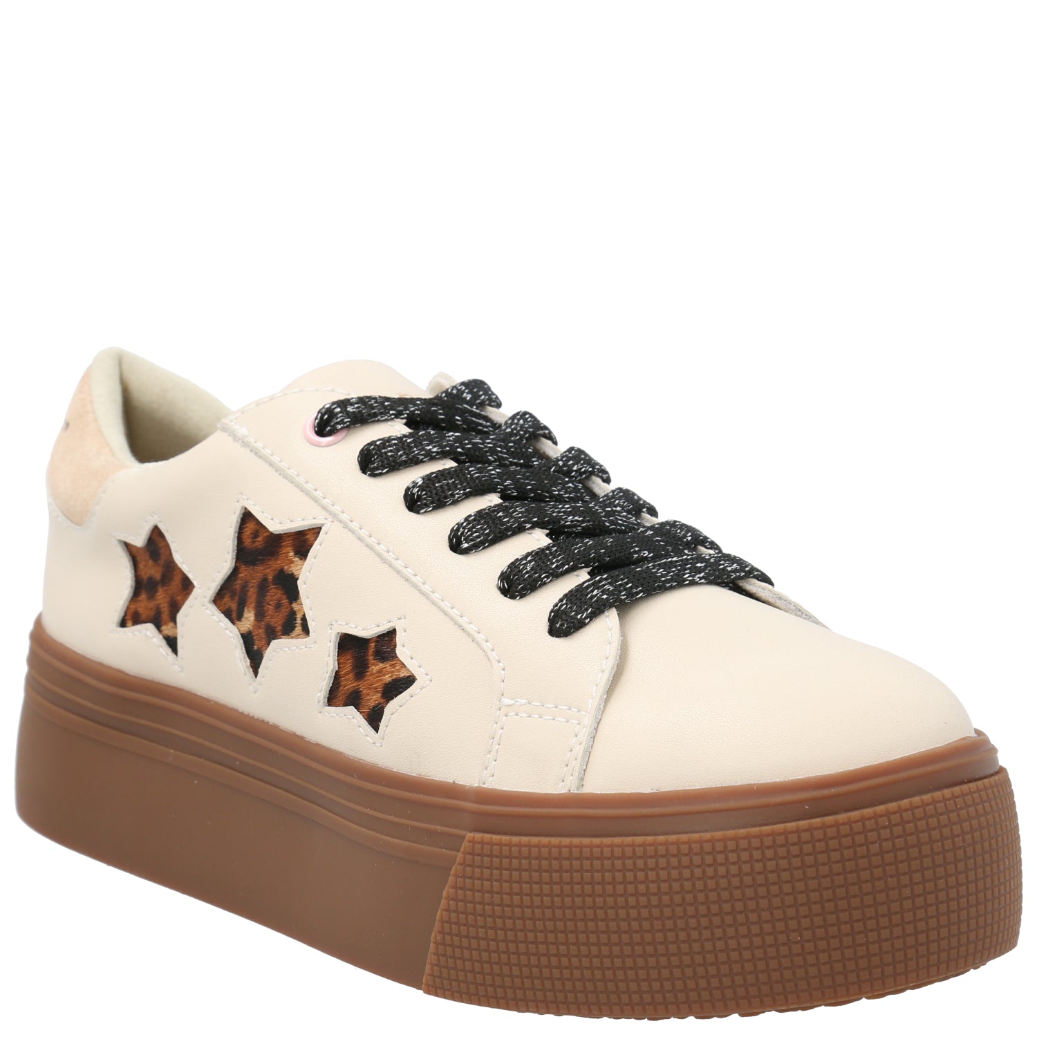 Zapatilla Cuero Niña Quens Beige