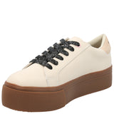 Zapatilla Cuero Niña Quens Beige