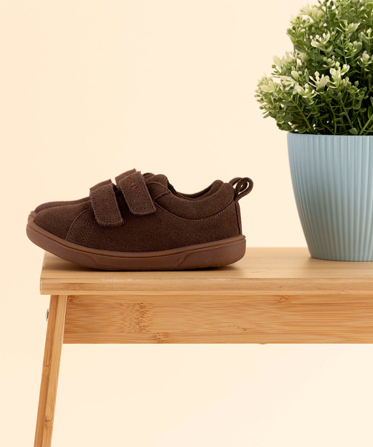 Zapatilla Cuero Niño Hobart Café