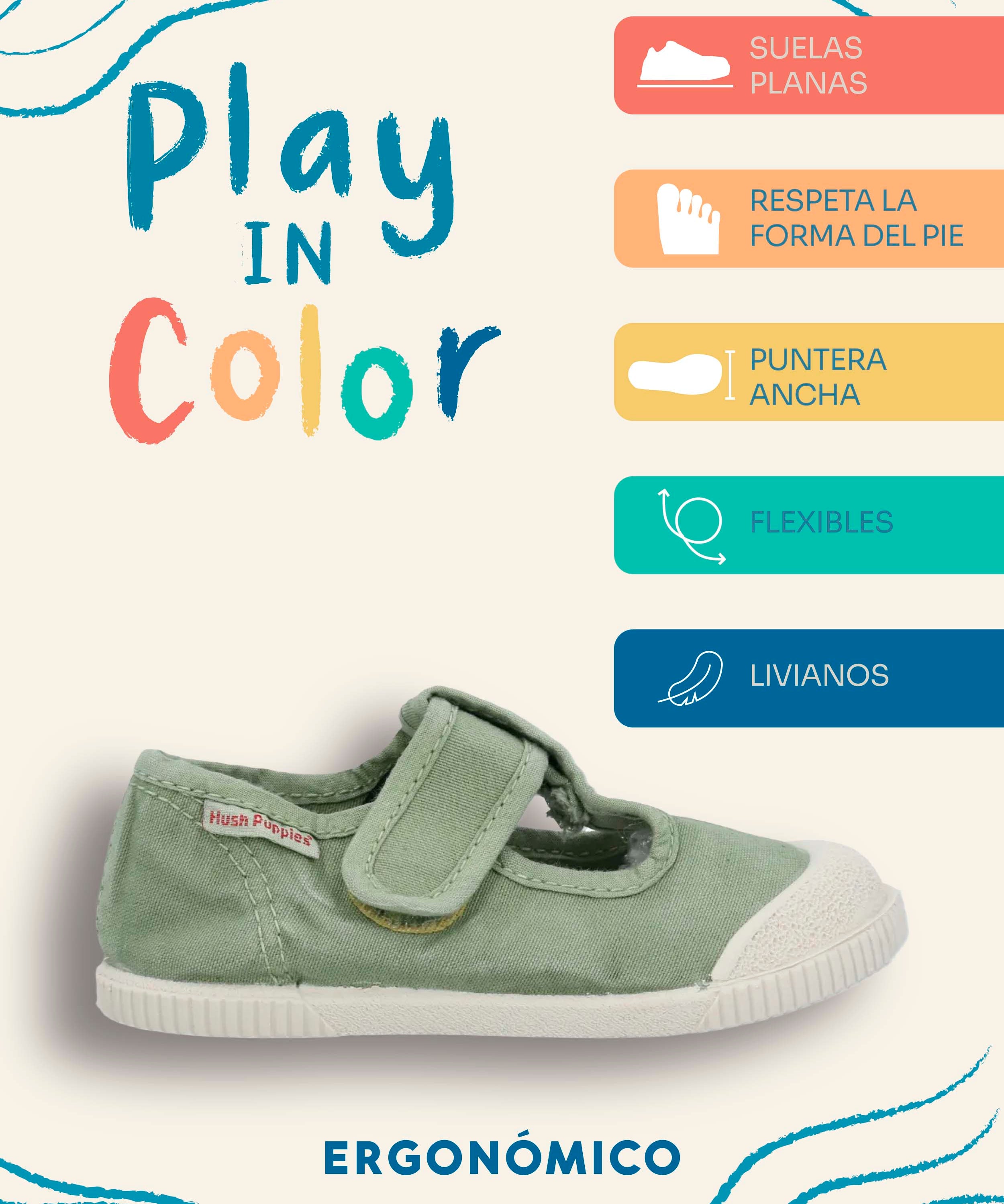 Guillermina Niño Topa Verde Hush Puppies Kids