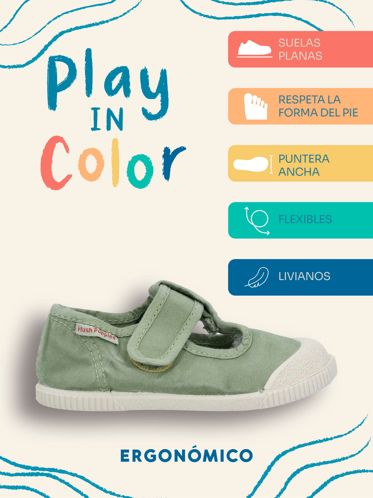 Guillermina Niño Topa Verde Hush Puppies Kids