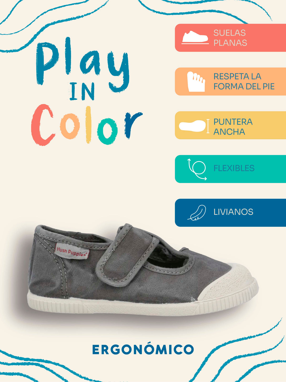 Guillermina Niño Topa Gris Hush Puppies Kids