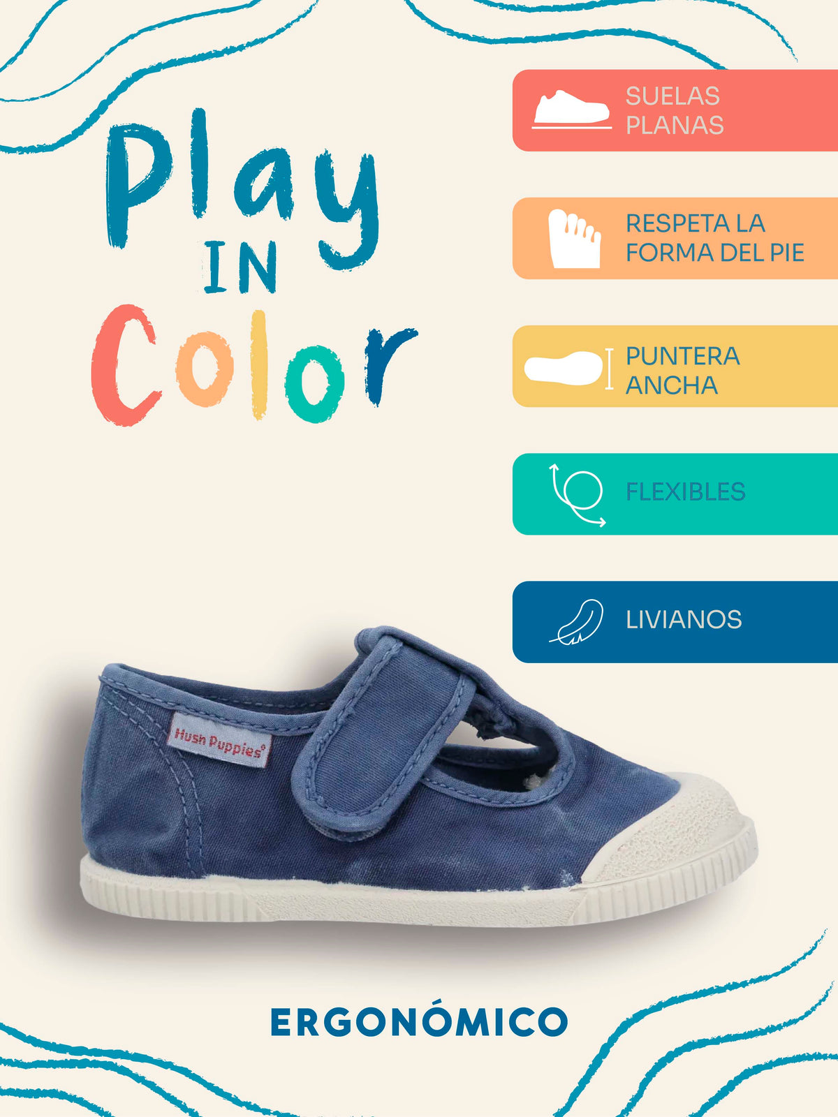 Guillermina Niño Topa Azul Hush Puppies Kids