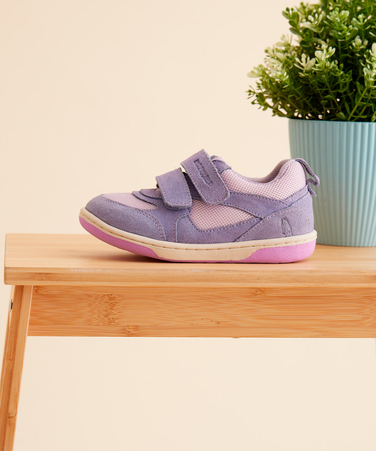 Zapatilla Cuero Niña Lazo Pro Morado