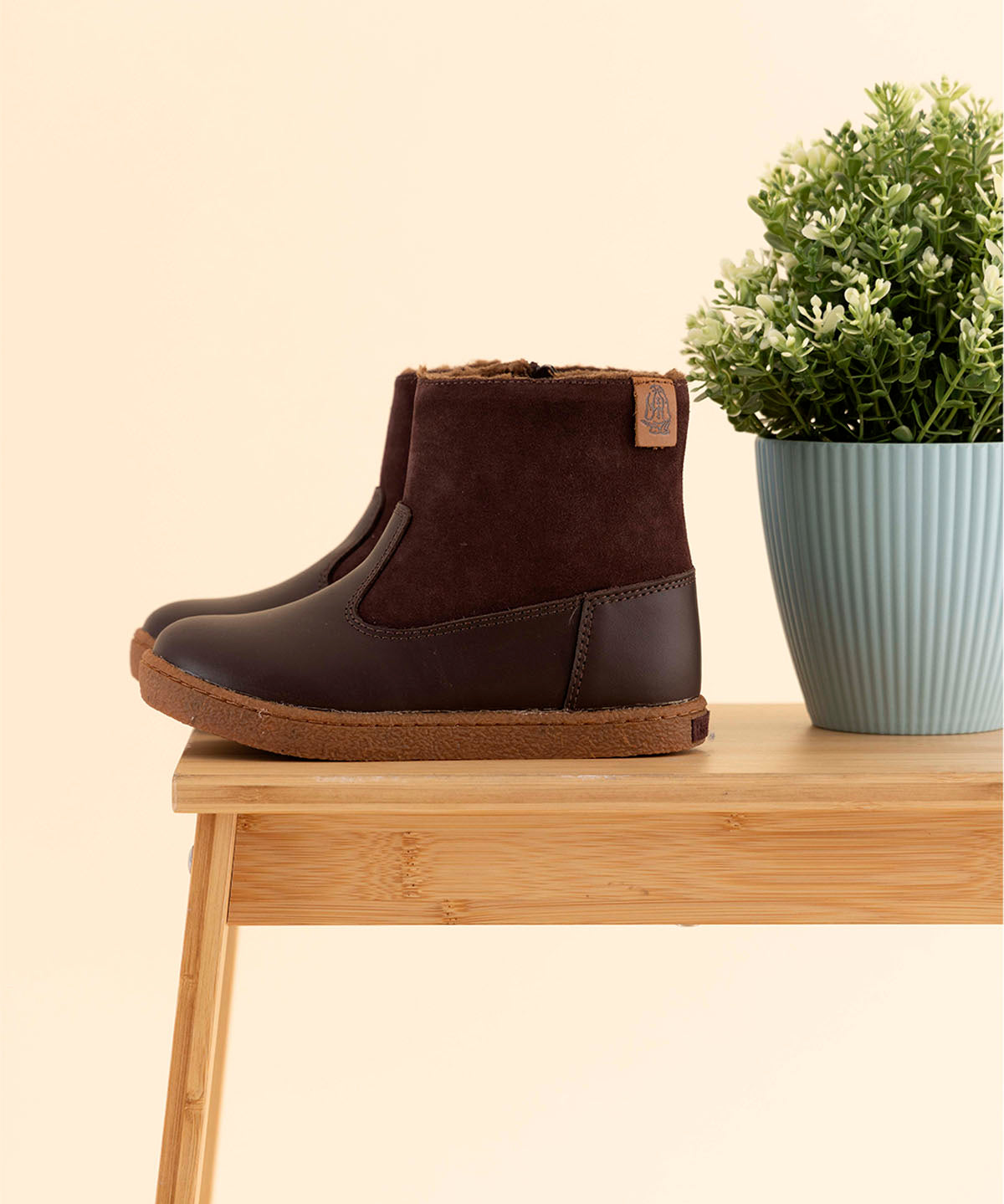 Bota Cuero Niño Brody Café